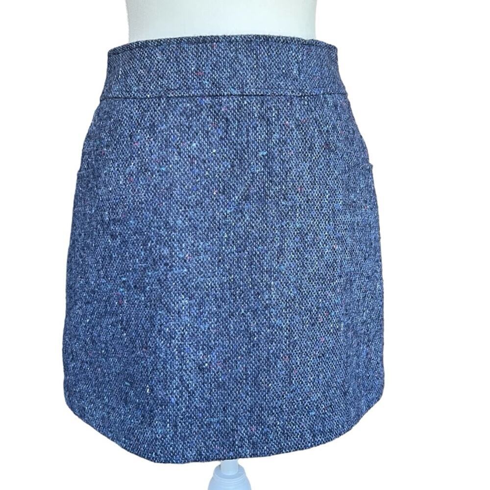 Express vintage wool blend Tweed miniskirt with front pockets size 4 Y2K